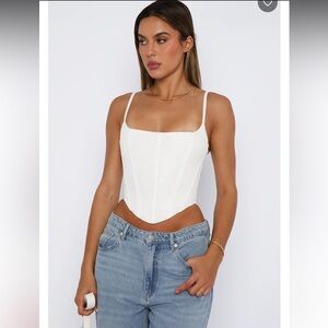 White Fox Same Old Song Bustier White Size Small